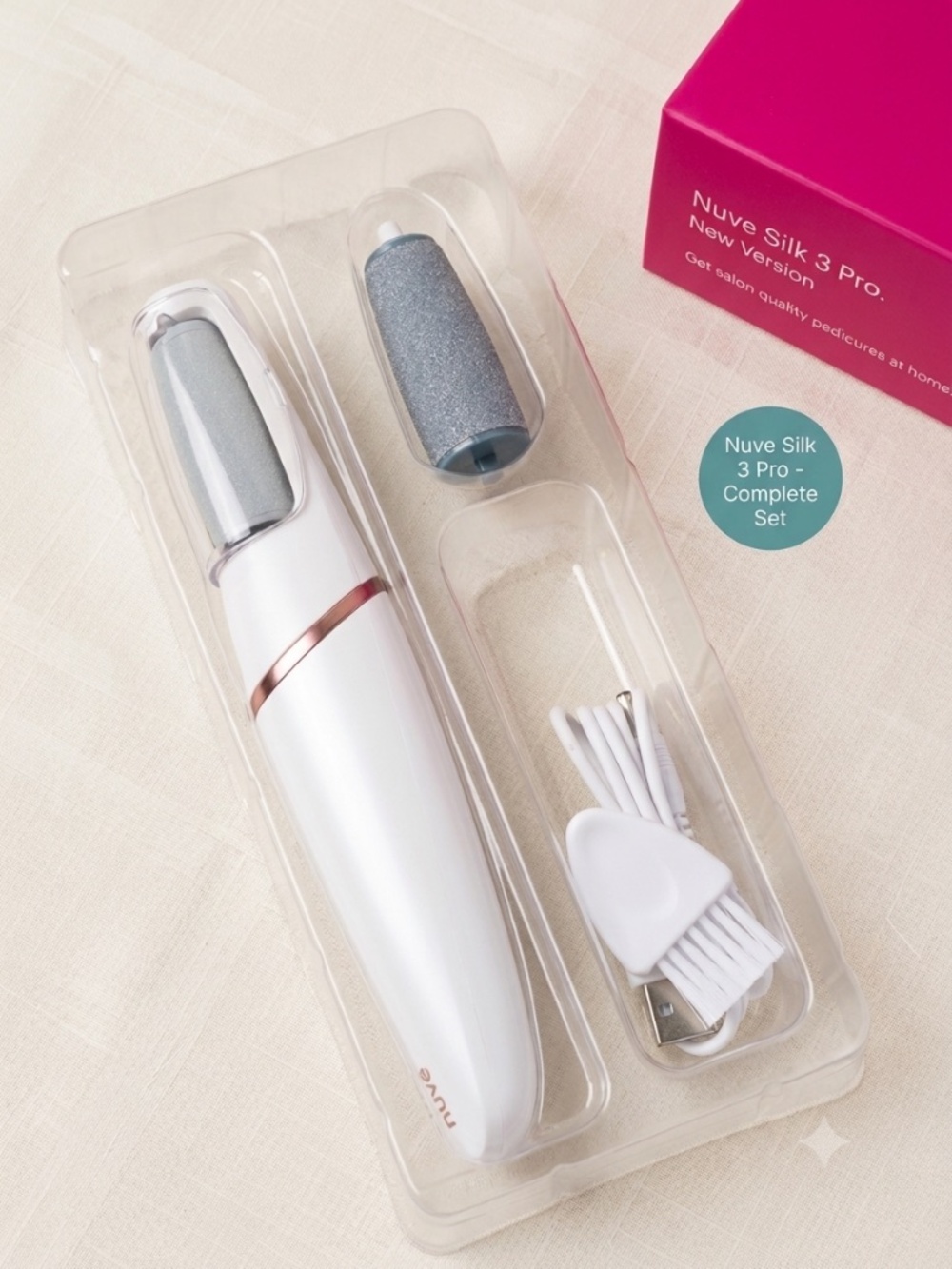 NWT Nuve Silk 3 Pro Callus Remover/ NIB New Version - Picture 2 of 2